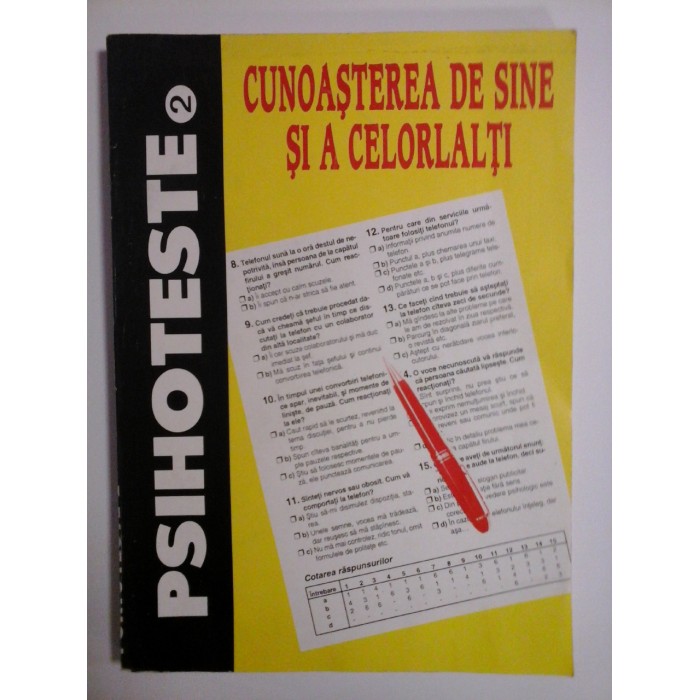 CUNOASTEREA DE SINE SI A CELORLALTI - PSIHOTESTE (2) - ADINA CHELCEA